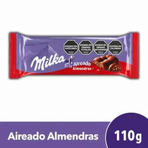 Chocolate Milka aireado con almendras 110 g.