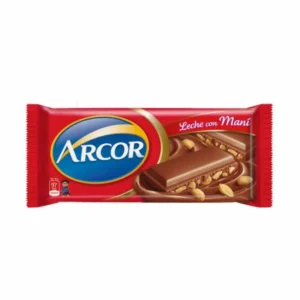 Chocolate Arcor Con Leche Y Mani X 95 Gr